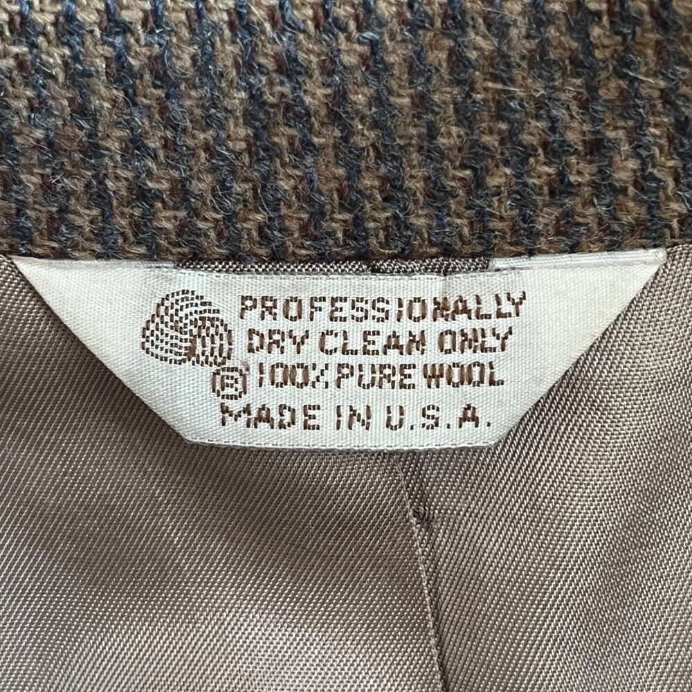 Orvis Mens Tweed Wool Blazer Jacket Sportcoat Elbow Patches Brown Gray Size 40R - Picture 12 of 15